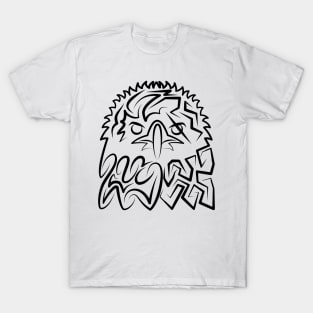 Black and White Tribal Eagle T-Shirt